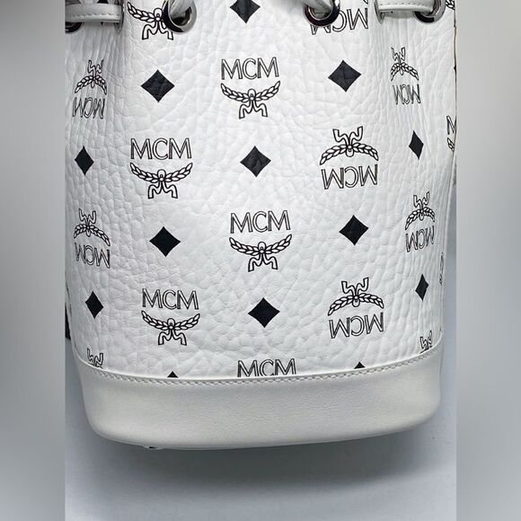 MCM Dessau Visetos Mini Drawstring Bucket Bag - Picture 13 of 13